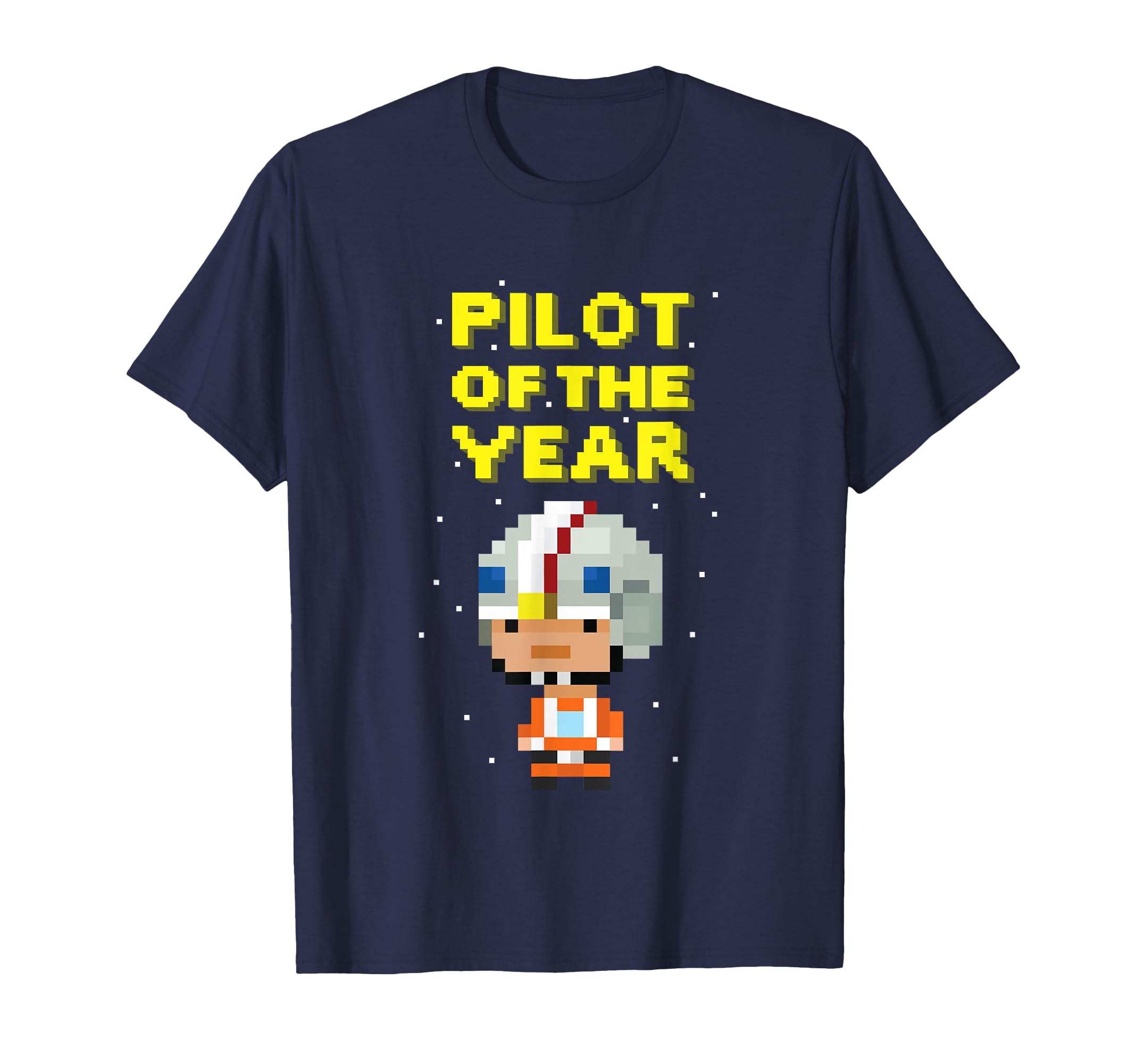 

Star Wars Luke Skywalker Pilot of the Year Pixel Chibi Logo T-Shirt