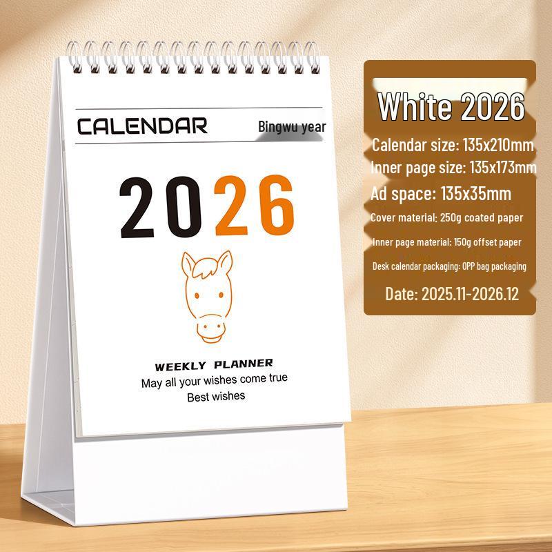 

2026 Настільний Кастомний Календар-Блокнот - Креативне Корпоративне Видання з Нанесенням Логотипу 2026