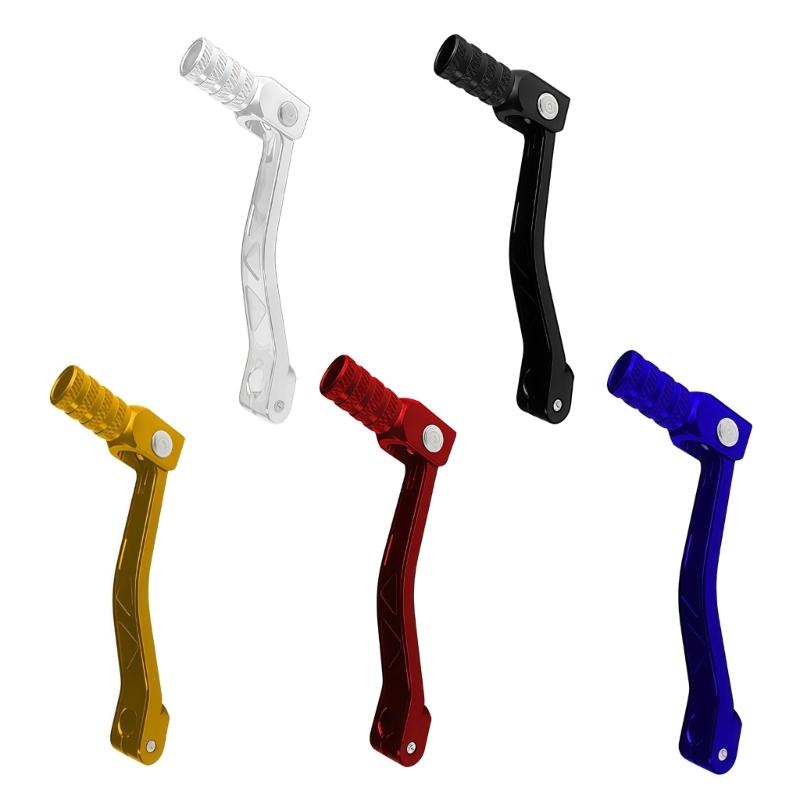 Motorcycle Transmission Gear Shifter Lever with Textured Peg and Metal Body for Replacement Installation Tasks