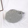 Korean Style Plaid Beret Big Head Circumference Spring Painter Cap  Summer