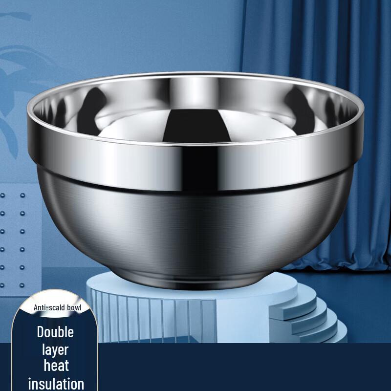 

Yongduo 304 Stainless Steel Double-Layer Anti-Scalding Bowl