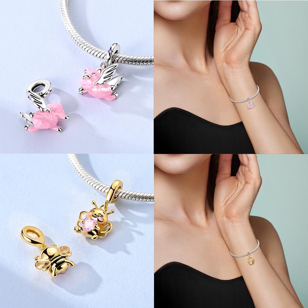 Charm Bead Charms copper Animal Collection Owl Bead Charms Bracelets for Charm Bead Charms Plata Originales Brand Bead Charms Do It Yourself Jewellery