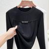 Crew neck bottoming shirt women's white autumn and winter new design sense slim and thin long-sleeved t-shirt with top