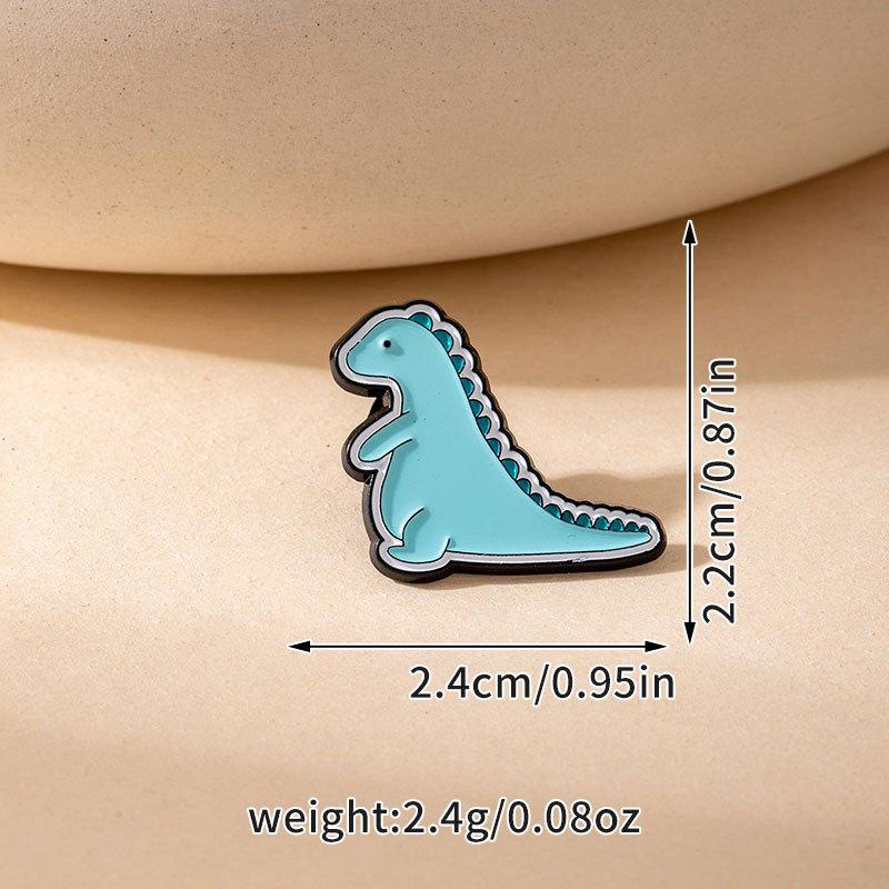 Cartoon Little Dinosaur Paint Brooch Creative Animal Alloy Badge Cute Backpack Accessories Collar Metal Accessories