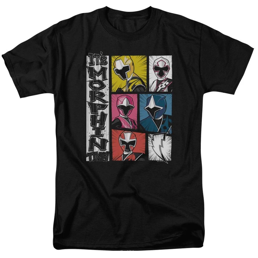 Power Rangers - Its Morphin Time - Unisex Short Sleeve Children s T-shirt - Black 160