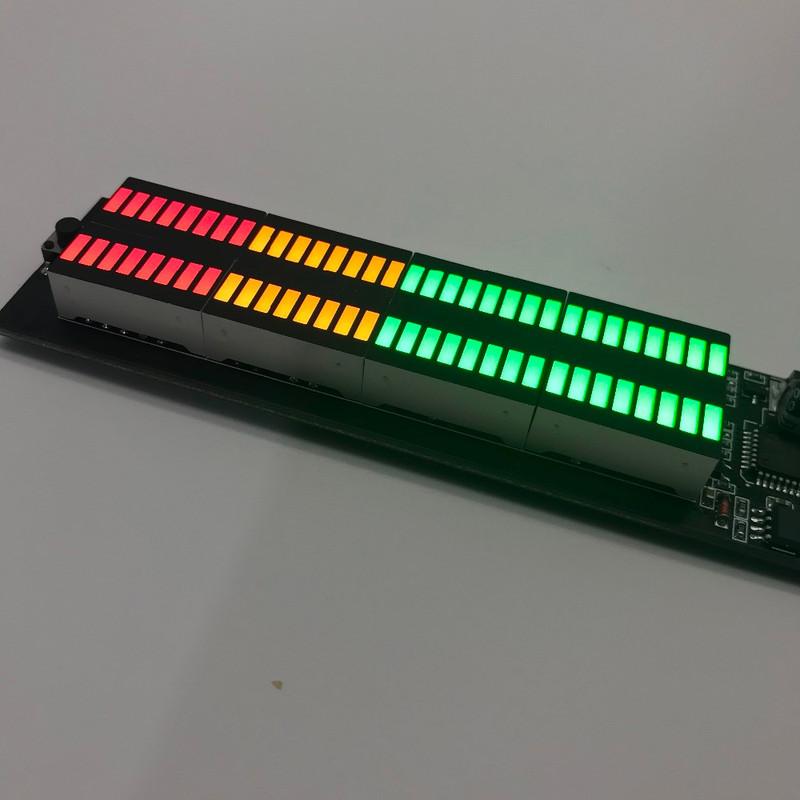 Multi-mode 32LED Level Indicator Music Spectrum Display Atmosphere Light Stereo Audio Rhythm Lamp VU Meter DC 12V 24V CAR Player
