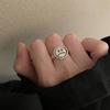 Sweet Cool Wind 2023 New Trend Personality ins Creative Double Smiley Face Mood Opening Harajuku Female Ring Wholesale
