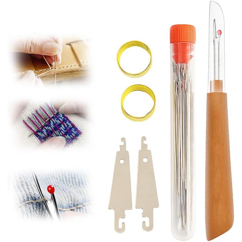 HHO-31 Pcs Sewing Tool Set Big Eye Steel Sewing Needles Kit Handmade Quilting & Sewing Needles Kit For DIY Sewing