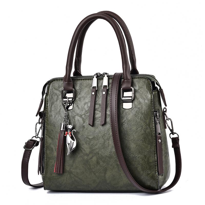 Yogodlns Bolso de cuero para mujer Bolsos de hombro tipo bandolera con borlas Totes