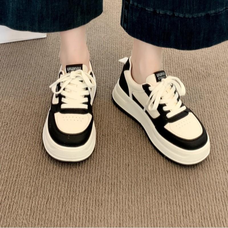 Thick sole heightening new autumn panda board shoes light women's shoes casual sports shoes