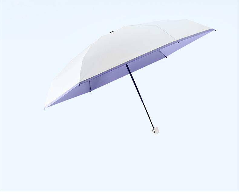 Ultralight Five-Fold Pocket Umbrella: Mini Black Glue Sunshade for Rain or Shine