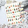 Gold Snowflake Santa Claus Christmas Nail Stickers