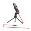 SWOOMEY Condenser Microphone with Holder MSN Noise Suppression Portable Microphone for PC Karaoke Clip, 3.5mm Plug, Podcast, Skype, Compatible,