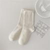 Women Girls Summer Spring Casual Cotton Slouch Crew Socks Japanese Style Solid Color Ice Silk Cooling Middle Tube Socks