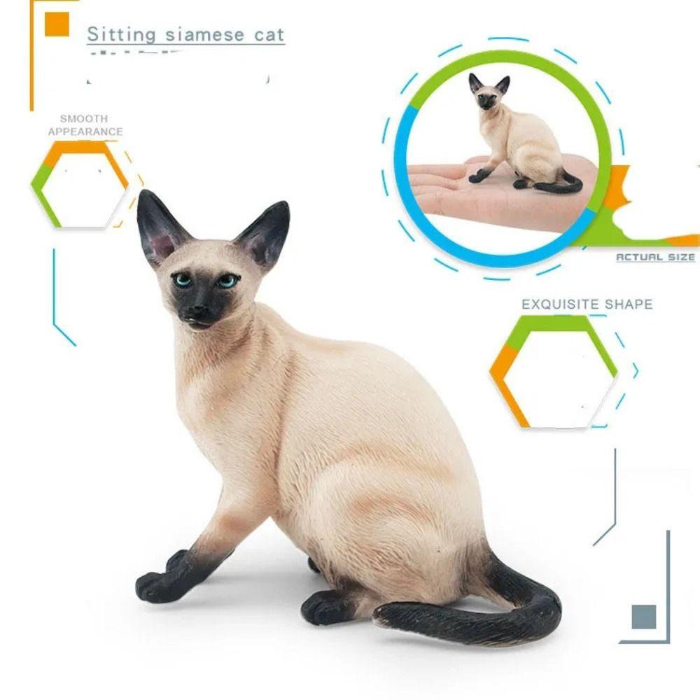 Cute Pet Cat Figures PVC Kids Toy Party Decoration Cat Animal Model Gift