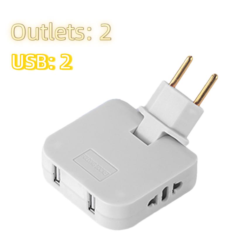 Europäischer Standard Drehbarer Steckdosenadapter – 180° Schwenkbar, Mehrfachsteckdose, Leicht, Kabellos & Tragbar