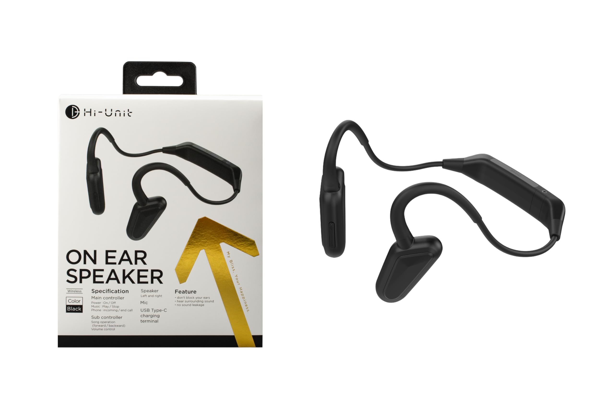 

[Hi-Unit Genuine] [Ear] On-ear speaker HSE-BN8000-K Variable model Bluetooth Up to 10 hours of continuous playback Remote control Microphone Telework