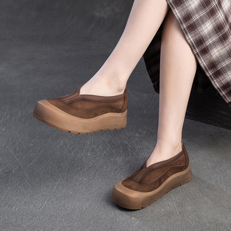 Mode Ballerinas Plateau Sandalen Schuhe Frau Lässige Slipper Weiches Leder Flach Marke Retro Damen Sneaker Sommer Slingback Sandalen