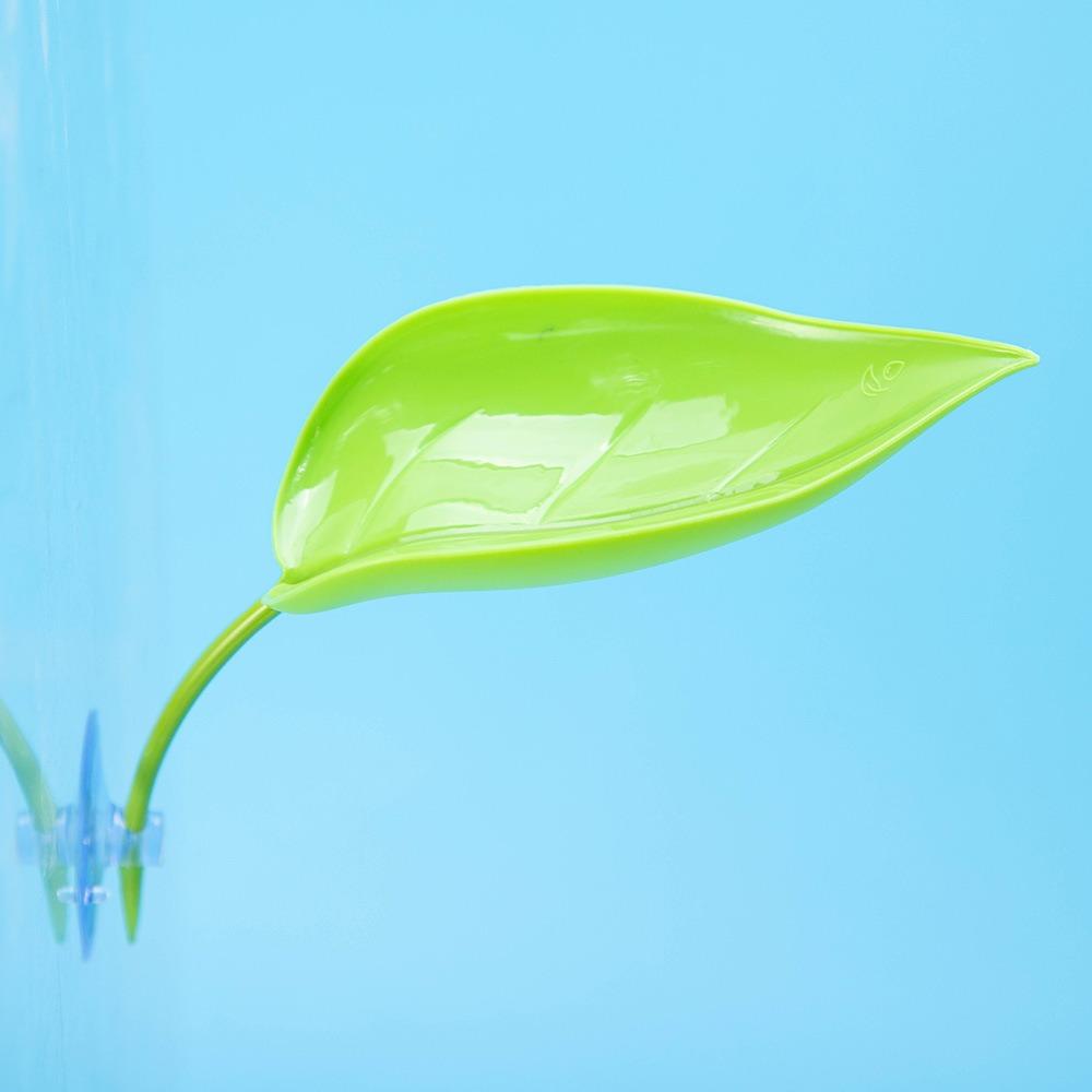 Climbing Pet Suspended Nest Lizard Hideout Simulating Plant Leaves Reptile Habitat Basking Area Resting Terrace with Suction Cup