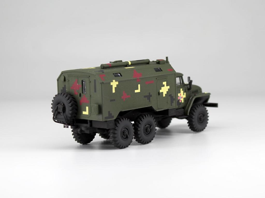 ICM 1/72 Scale Ukraine URAL-43203 Military Box Truck Plastic Model Kit 72709