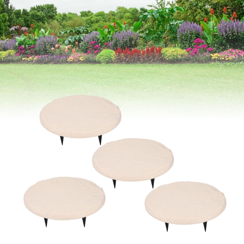 Outdoor Step Stones Decorative Polypropylene Resin Stepping Stones with Ground Stakes for Lawn Garden  Way