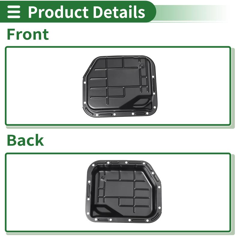 UXCELL 1 Pc No.52118779AB Engine Oil Pan for Dodge for Ram 1500 1996-2001 Iron Black