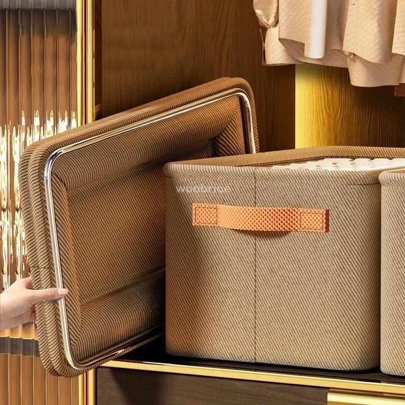3pcs Clothes Storage Bags Portable Household Clothing Organizer Home Foldable Dust-proof Quilt Storage Container Storage Box