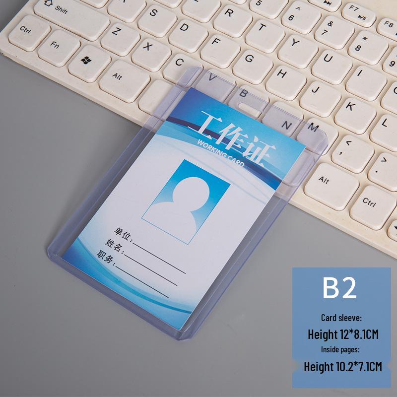 Double-Sided Transparent ID Holder with Lanyard for Student, Access, or Conference Pass and QR Code Tag