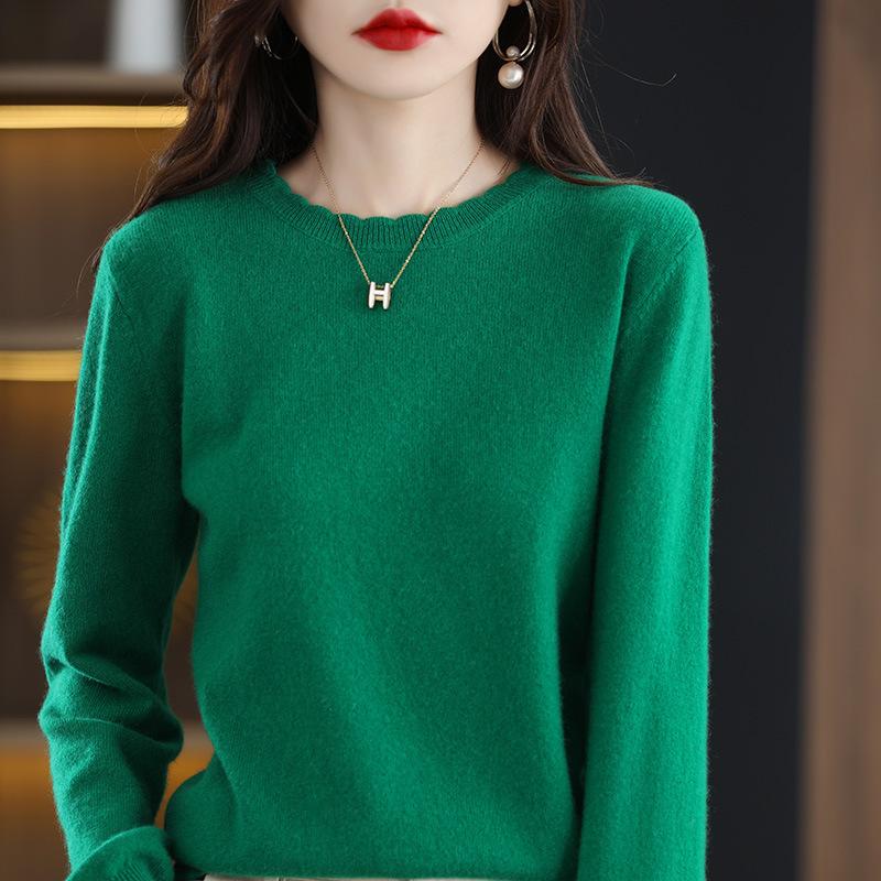 Women Knitted Sweater Autumn Winter Fashion O-Neck Pullover Warm Clothes
