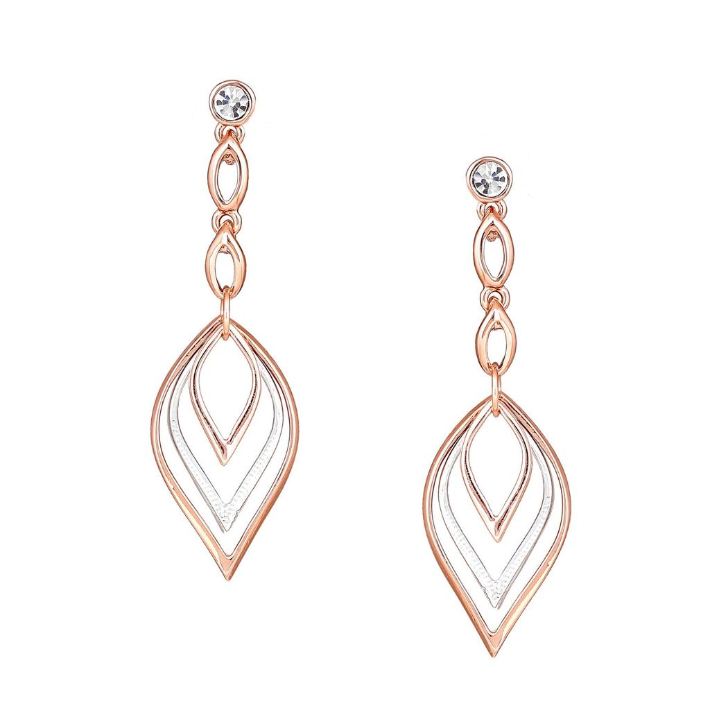 Two-tone Drop Earrings