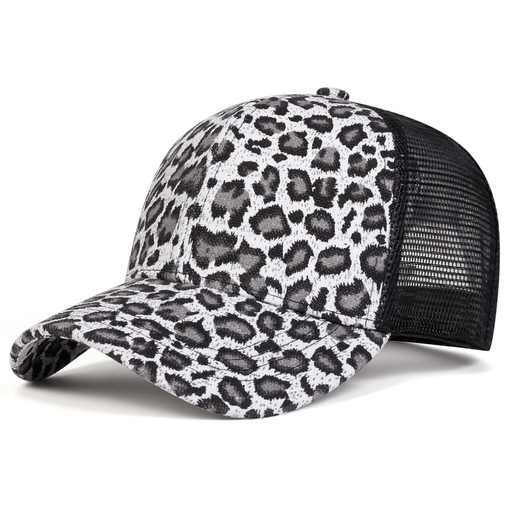 Unisex Leopard Print Baseball Net Caps Spring and Summer Outdoor Adjustable Casual Hats Sunscreen Hat Sports Cap