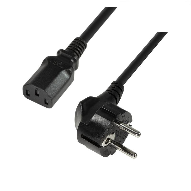 CEE7/7 (90°) power cable in accordance with IEC C13, 1.8 m - LogiLink CP090