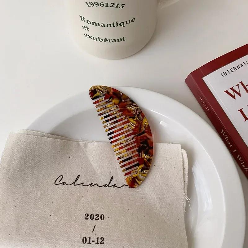 Pettini per capelli in acetato a denti larghi Antistatici Spazzola per capelli da massaggio Parrucchiere Colorato Salone di acconciatura Styling Accessori da viaggio