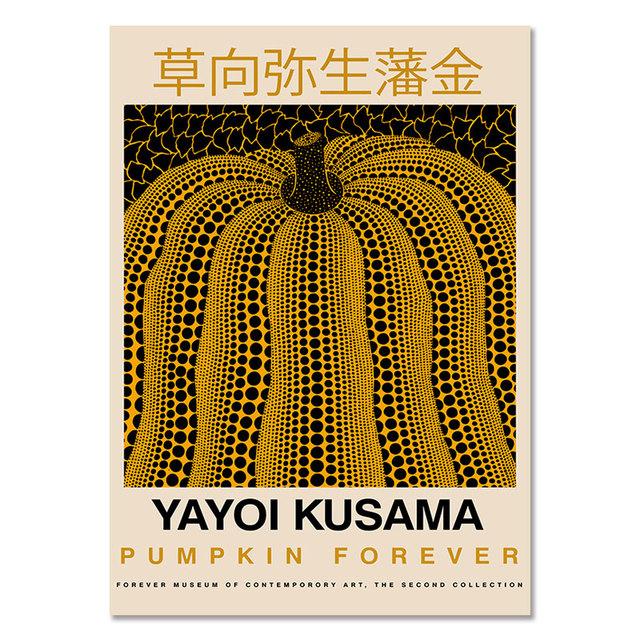 Yayoi Kusama Exhibition Posters and Prints Gallery Wall Art Picture Museum Modern Canvas Painting Nordic Living Room Decoration