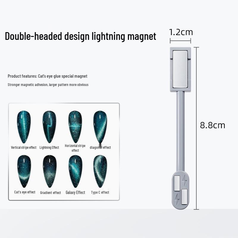 Multifunktionaler Katzenaugen-Nagelkunst-Magnet: Starker zylindrischer Magnet für ausgefallene Blitzeffekte.