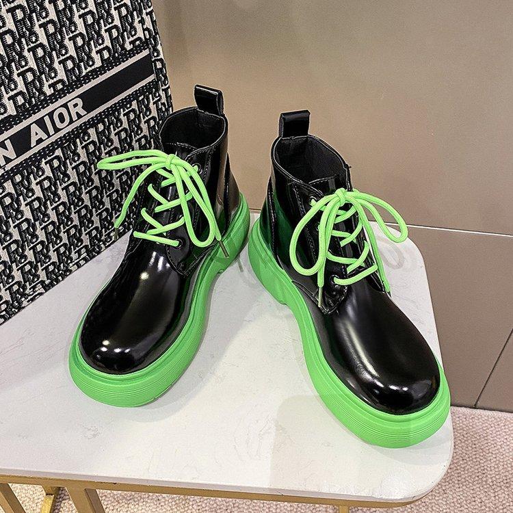 Fashion Botines Mujer 2024 Autumn Ladies Ankle Chelsea Boots Platform Lace Up Women's Short Boots hot Boots Non-slip Leather Boots