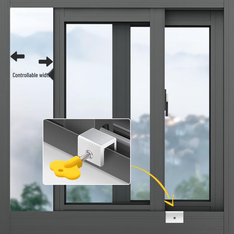Aluminum Alloy Window Stopper Child Safety Lock