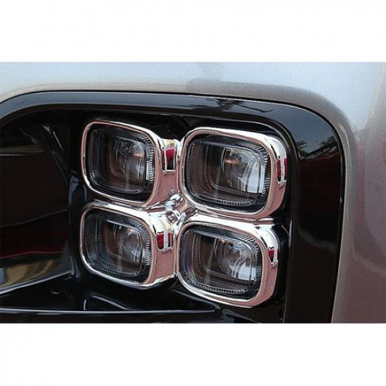 Fit for Kia Sportage 2017-2018 ABS Chrome Decorative Frame 2Pcs Front Fog Light
