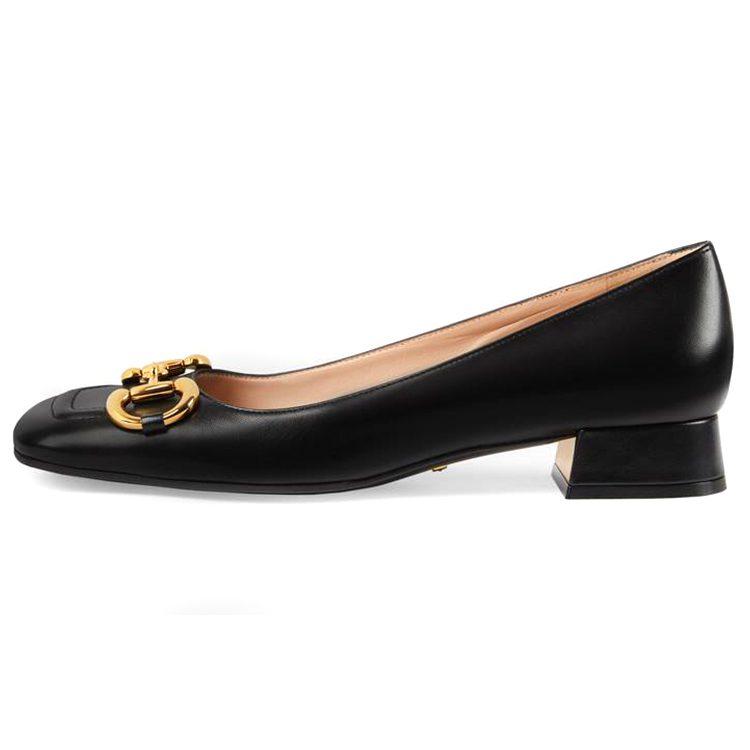 Gucci Horsebit Ballet Flat Black Leather Women's 645600 C9D00 1000