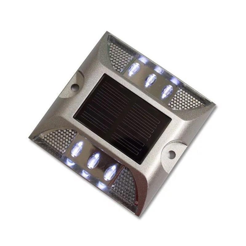 

Aluminum Ip68 Waterproof Led Solar Powered Road Courtyard Path Signal Warm Light белый