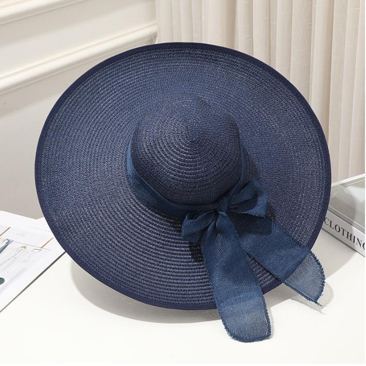 

Large Edge Straw Hat With Sun Protection For Women Summer Beach Fashion Style N