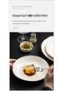 Elegant Wavy Edge White Ceramic Dinner Plate - High-End Creative Tableware