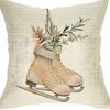 Nordic Christmas Snowman Pillowcase Linen Sofa Cushion Pillowcase New Style Christmas Pillowcase