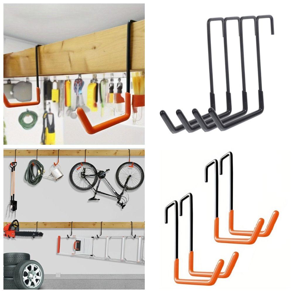 4Pcs Heavy Duty Rafter Hangers Hooks Wall Mounted Garage Ladder Storage Hooks Garden