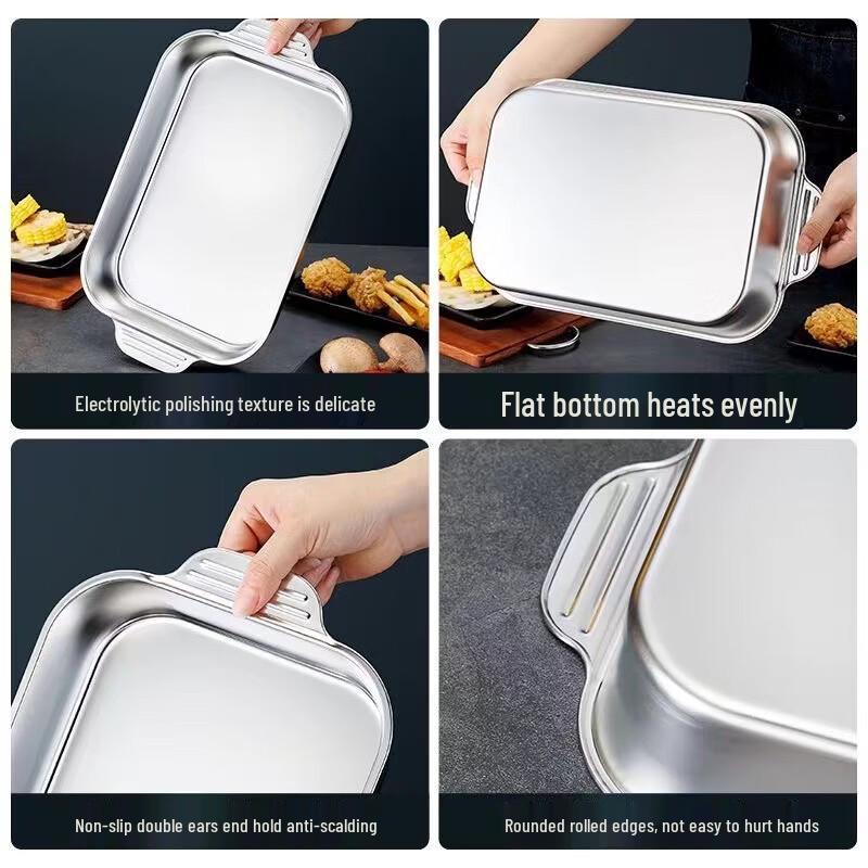 ZISIZ Commercial Stainless Steel Roasting Tray
