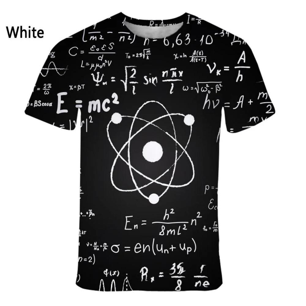 Mode Nieuw Leuk Wiskundige Formule Heren Bedrukt T-shirt Street Fashion Harajuku Grote Maten Ronde Hals Korte Mouw