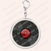 Aesthetic Indie Red Record Music Keychains for Women Accessories Bag Retro Vinyl Label Player Key Chain Fans Gifts Keyrings