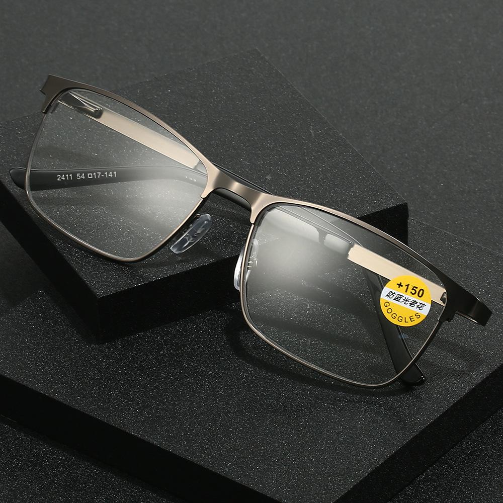 Classic Full Frame Anti Blue Light Reading Glasses Fashionable High-Definition Middle-Aged And Elderly Glasses Uv Resistant