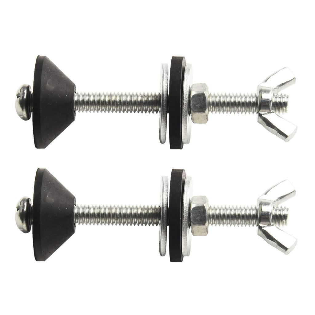 Accessory Toilet Bolts Hardware Plastic/Stainless Steel White/Silver