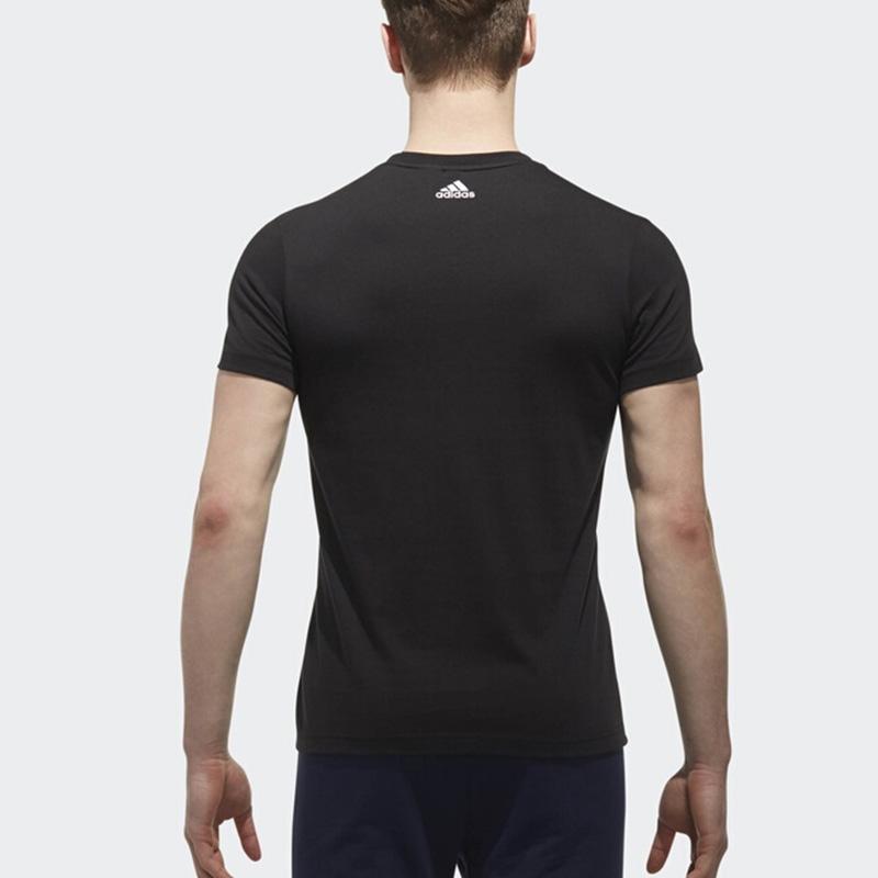 Adidas Gfx Rainbow Logo Print Casual Short Sleeve T-Shirt Men Tops Black CX4991